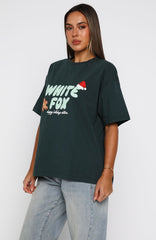 Holly Jolly Christmas Oversized Tee Pine