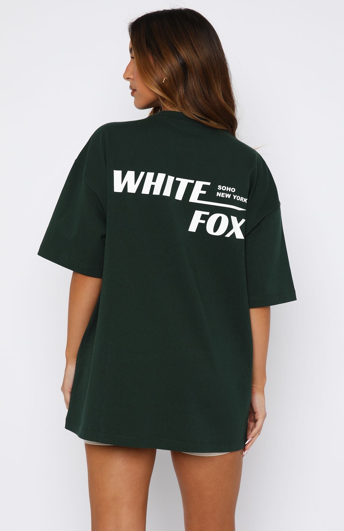 New York Archives Oversized Tee Forest Green