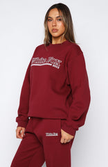 No Hesitation Oversized Sweater Burgundy