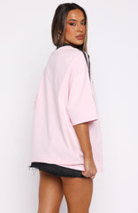 Deep Waters Oversized Tee Baby Pink