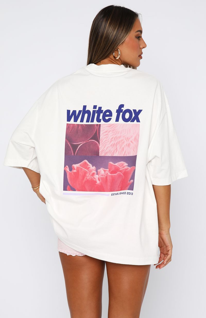 Set The Bar High Oversized Tee White