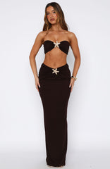 Lil Mermaid Maxi Skirt Chocolate