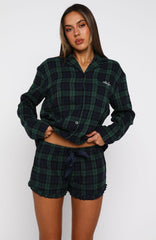 That Time Of Year Pyjama Shorts Green/Navy