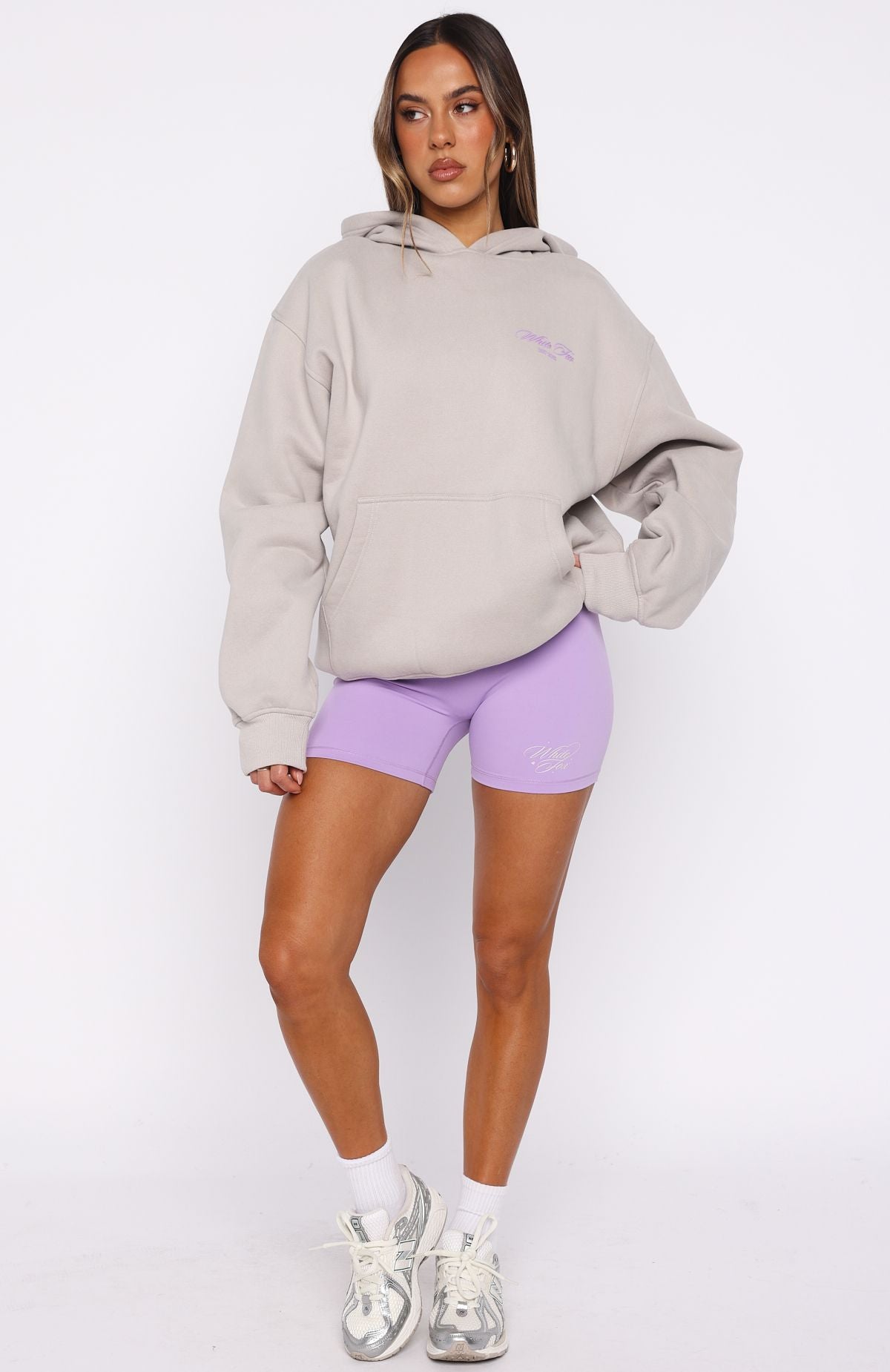 Love You Regardless Bike Shorts Lilac