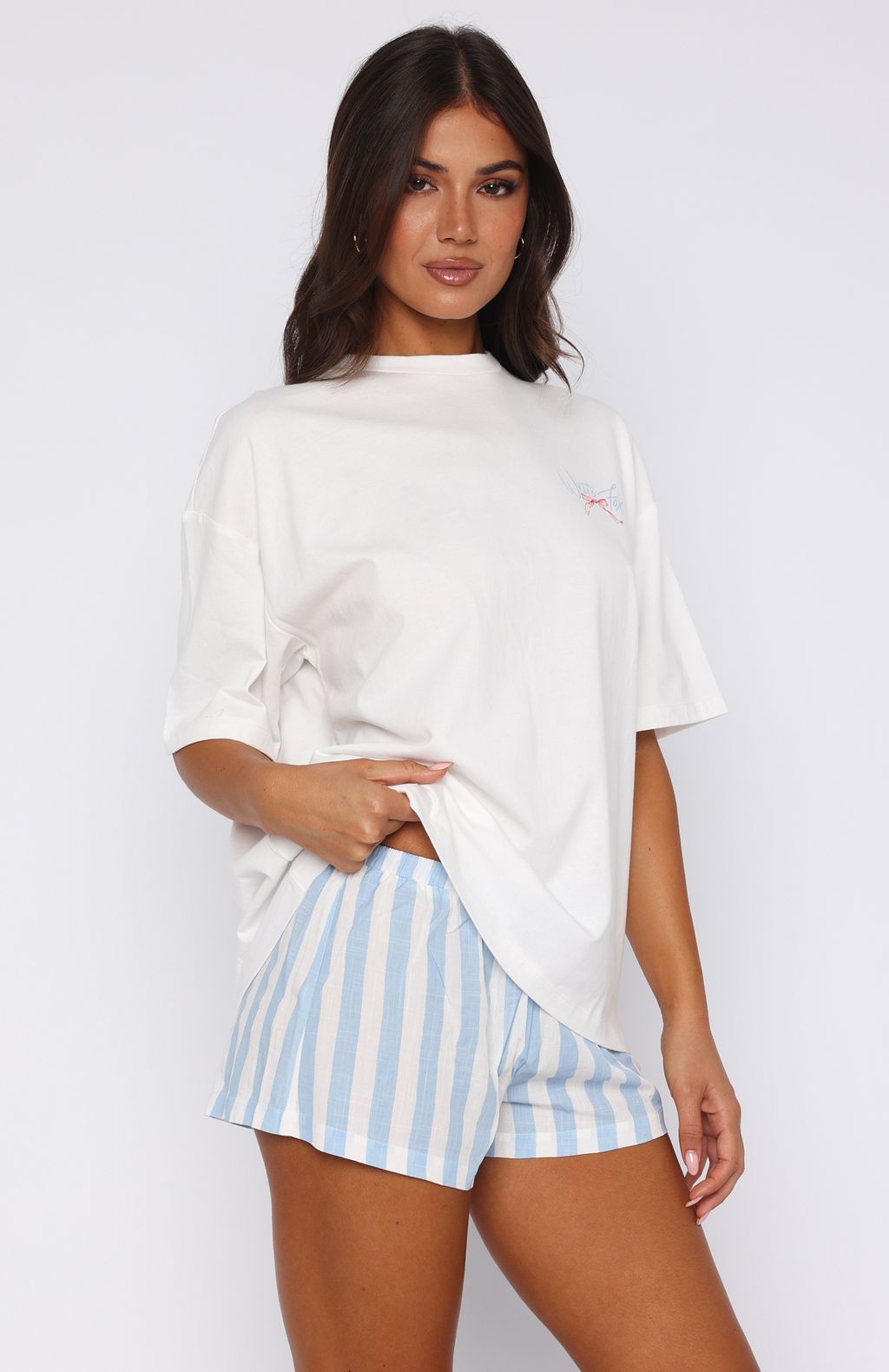 Echoes Of You Pyjama Shorts Blue/White