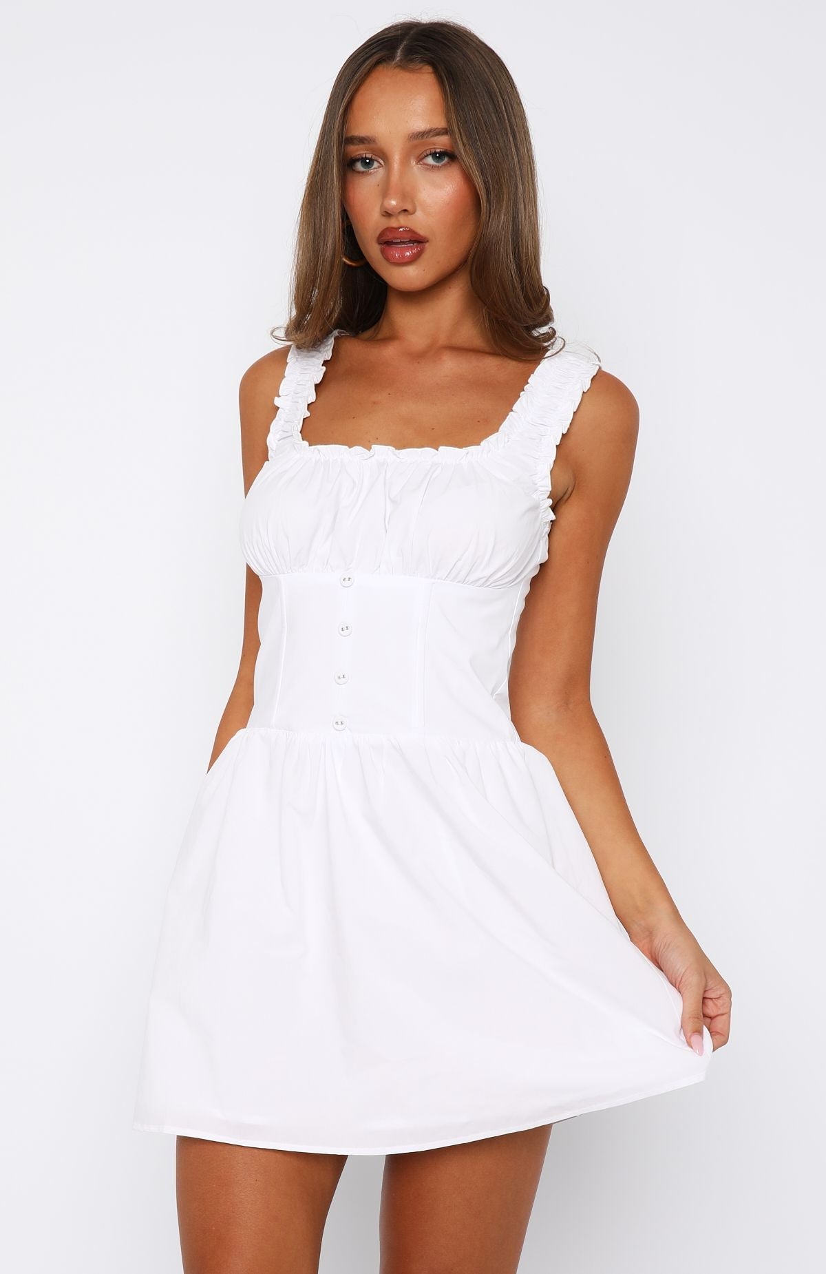 Sassy But Cute Mini Dress White