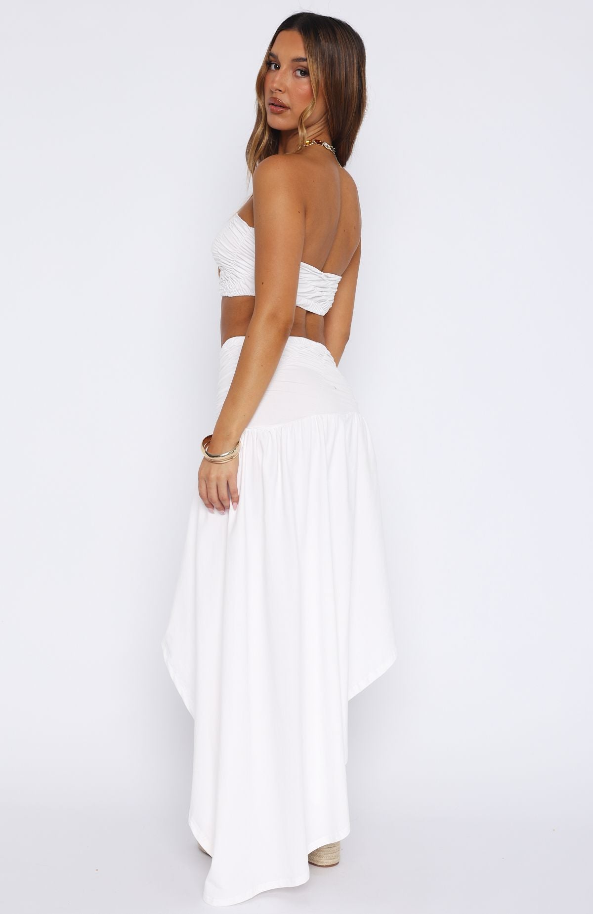 Corfu Cove Maxi Skirt White