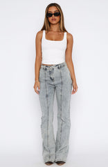 Zoe High Rise Bootleg Jeans Light Blue Acid