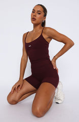 Keep Up High Waisted Shorts 4" Merlot