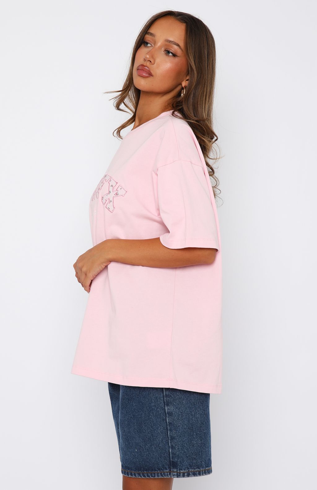 Sweet Sweet Moments Oversized Tee Pink