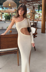 Dusk To Dawn Knit Maxi Dress Cream