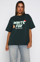 Holly Jolly Christmas Oversized Tee Pine