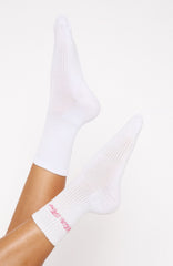 Walk The Same Socks White/Pink