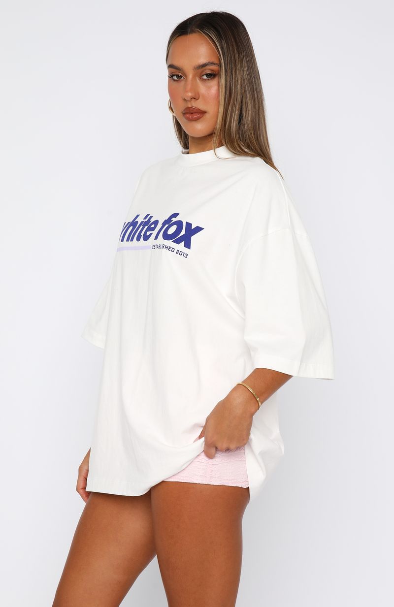 Set The Bar High Oversized Tee White