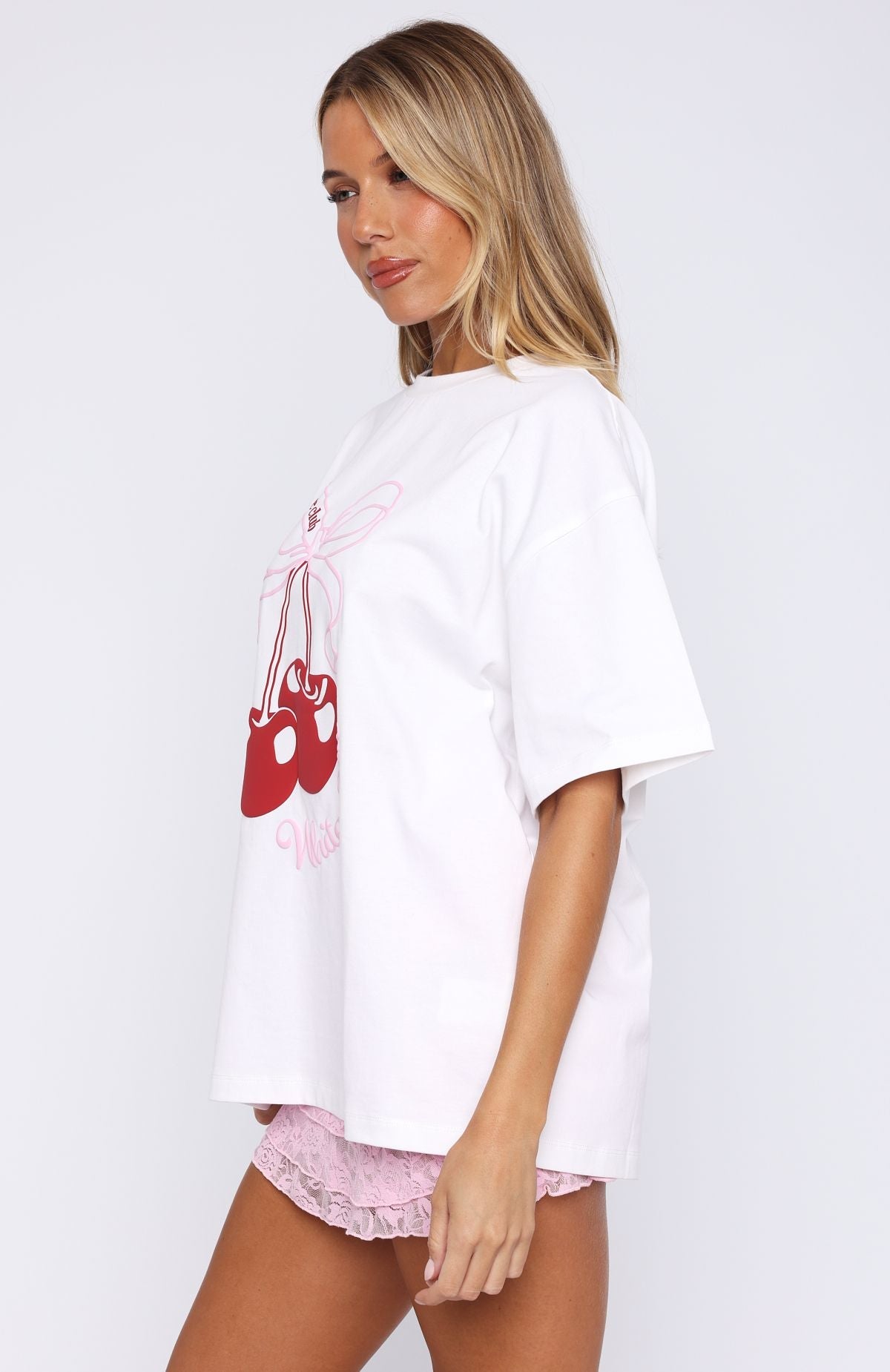 Fell So Hard Oversized Tee White