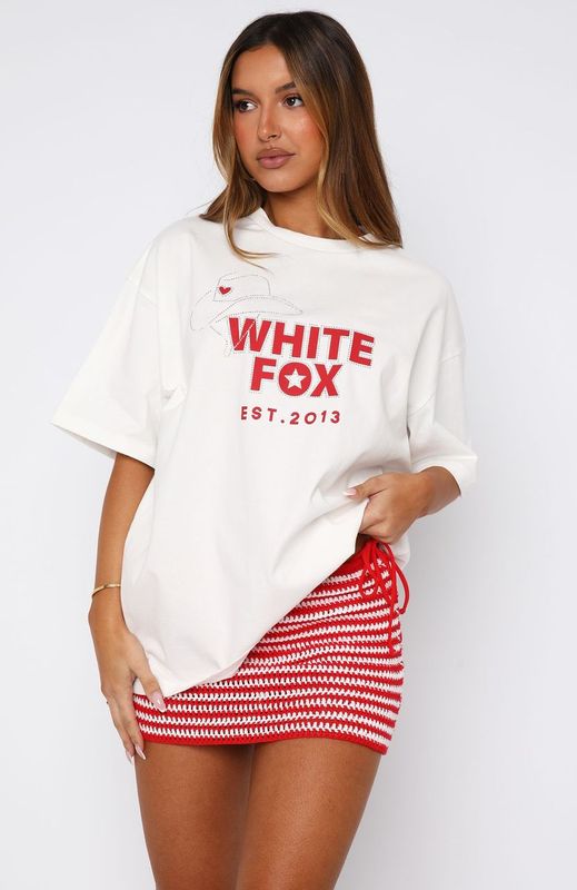 Loving On You Oversized Tee White