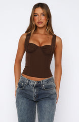 Chasing Shadows Bustier Chocolate
