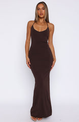 Don't Need Permission Maxi Dress Chocolate