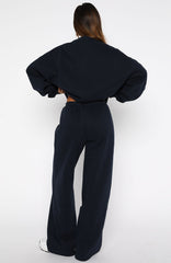 Test Drive Wide Leg Sweatpants Dark Navy