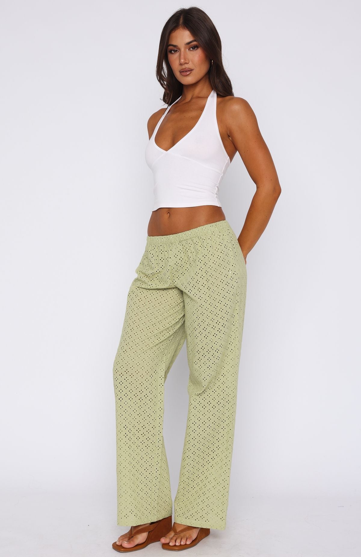 Lost For A While Pants Olive