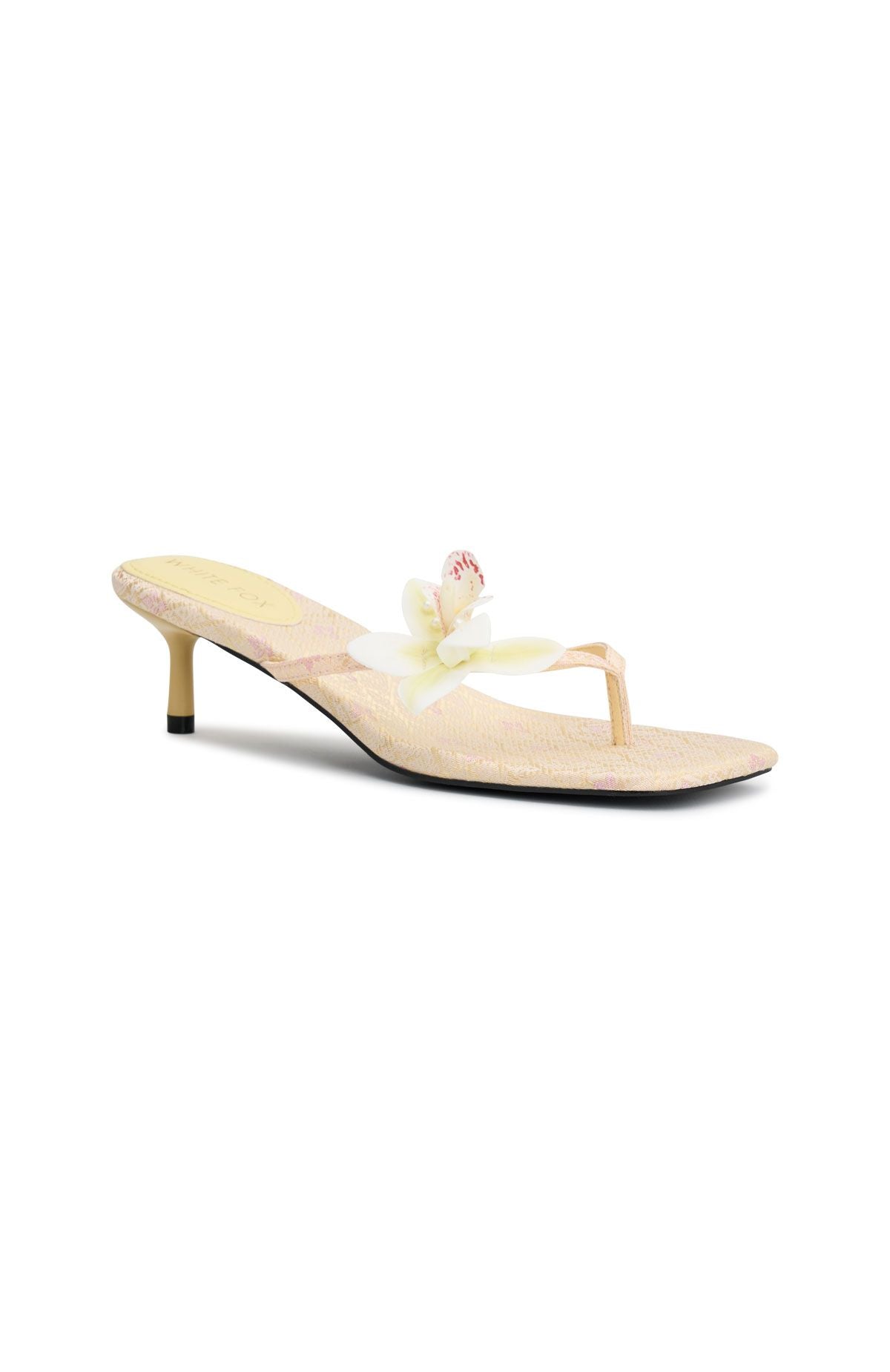 Rhea Orchid Thong Mules Lemon