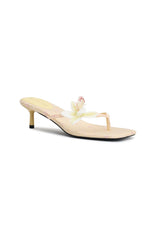Rhea Orchid Thong Mules Lemon
