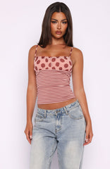 Sucker For You Top Pink Stripe