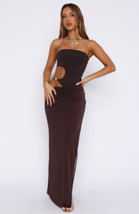 She's A Goddess Maxi Dress Chocolate