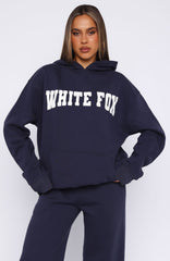 Shout It Out Oversized Hoodie Navy