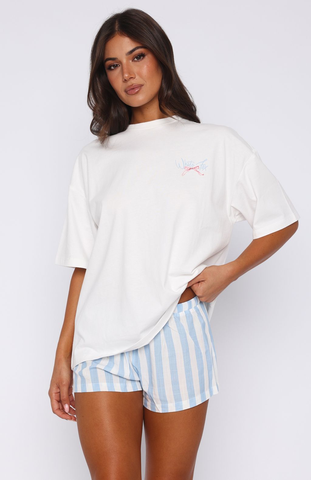 Echoes Of You Pyjama Shorts Blue/White