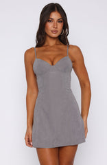 Excuse Me, Darling Mini Dress Grey