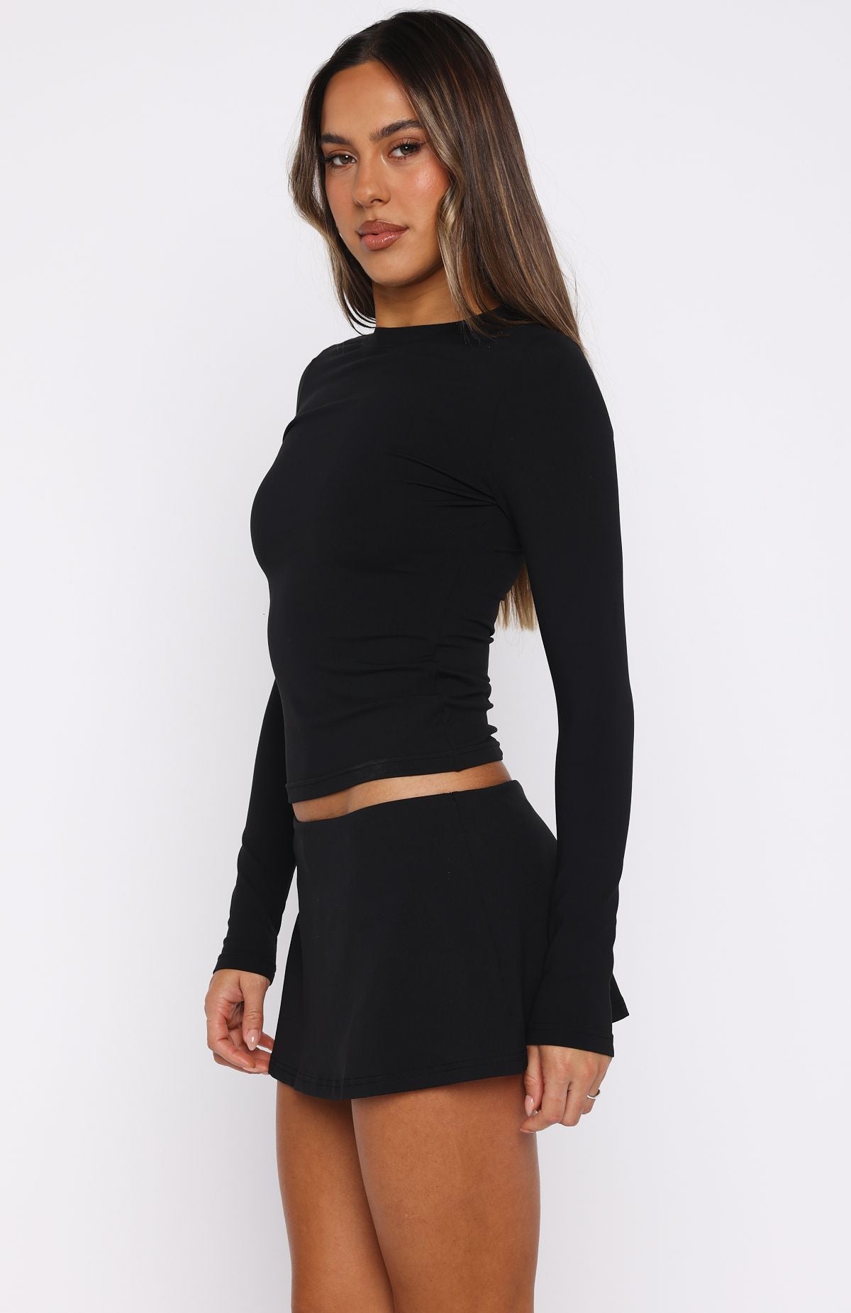 Hard To Please Mini Skort Black
