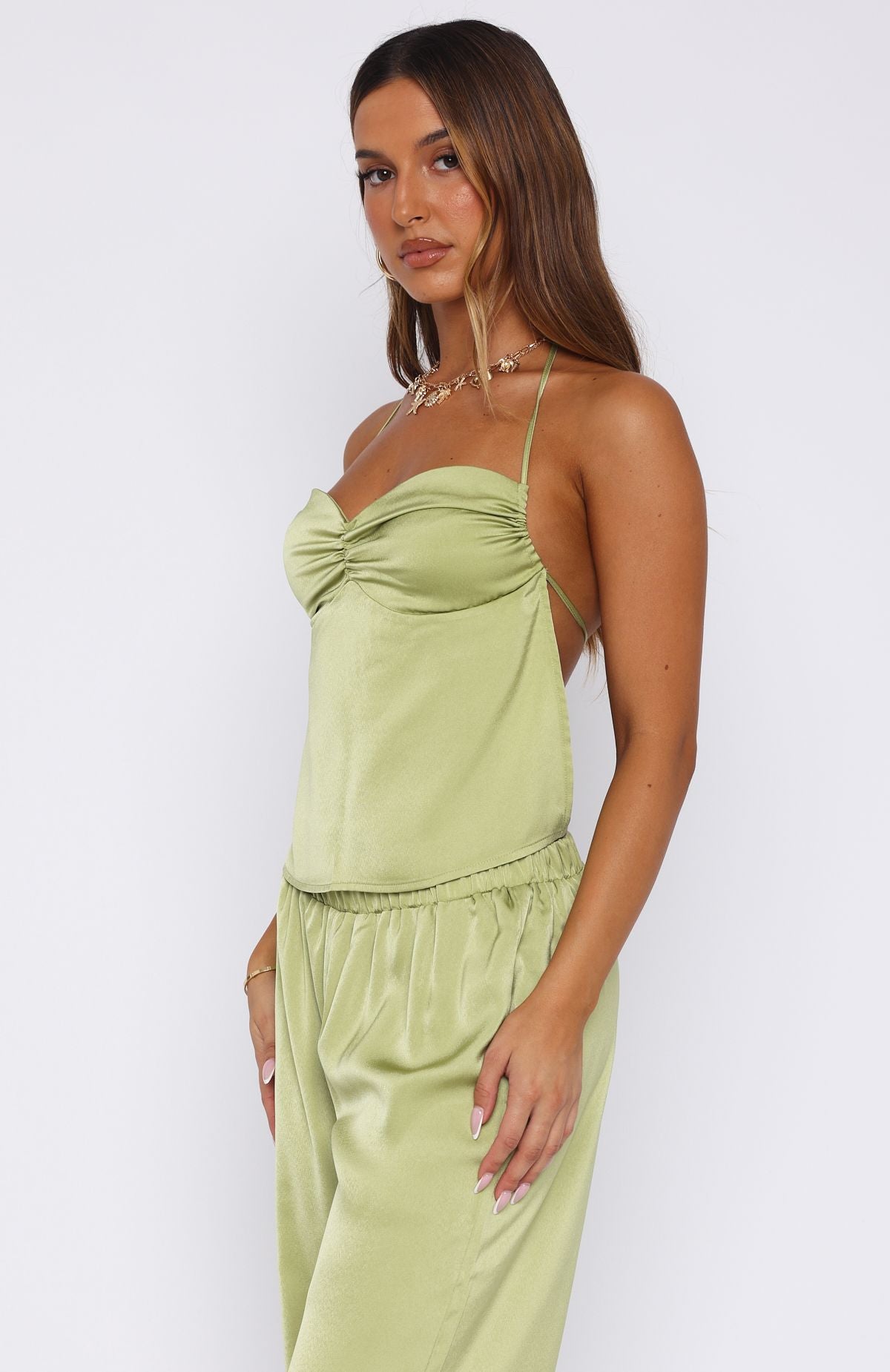 I'd Come Running Halter Top Kiwi