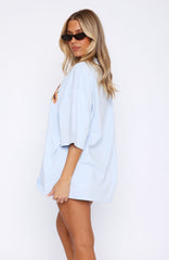 Flower Girl Oversized Tee Blue