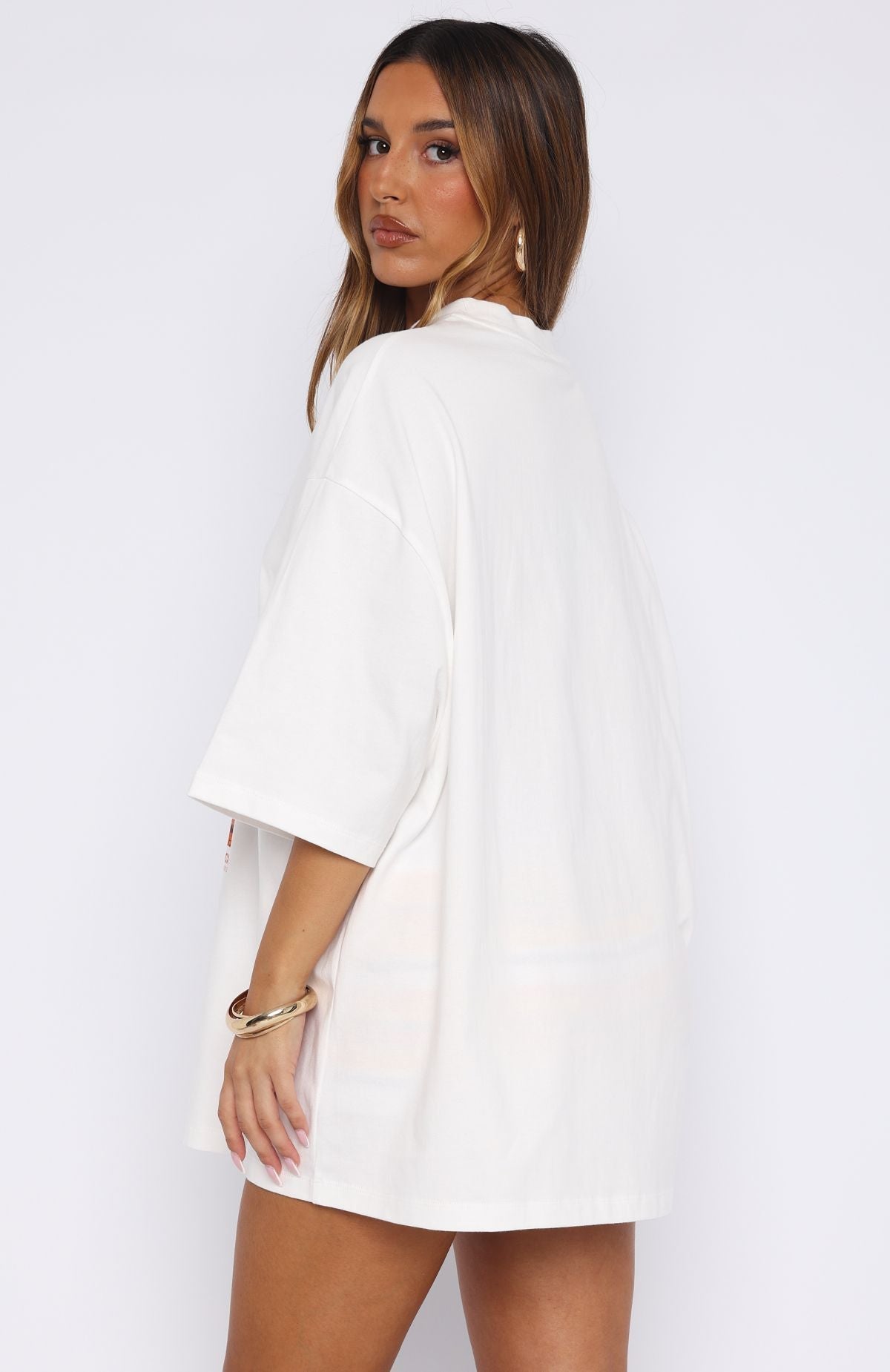 Filled With Love Oversized Tee White