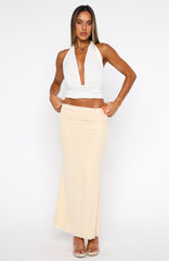Among The Flowers Maxi Skirt Lemon