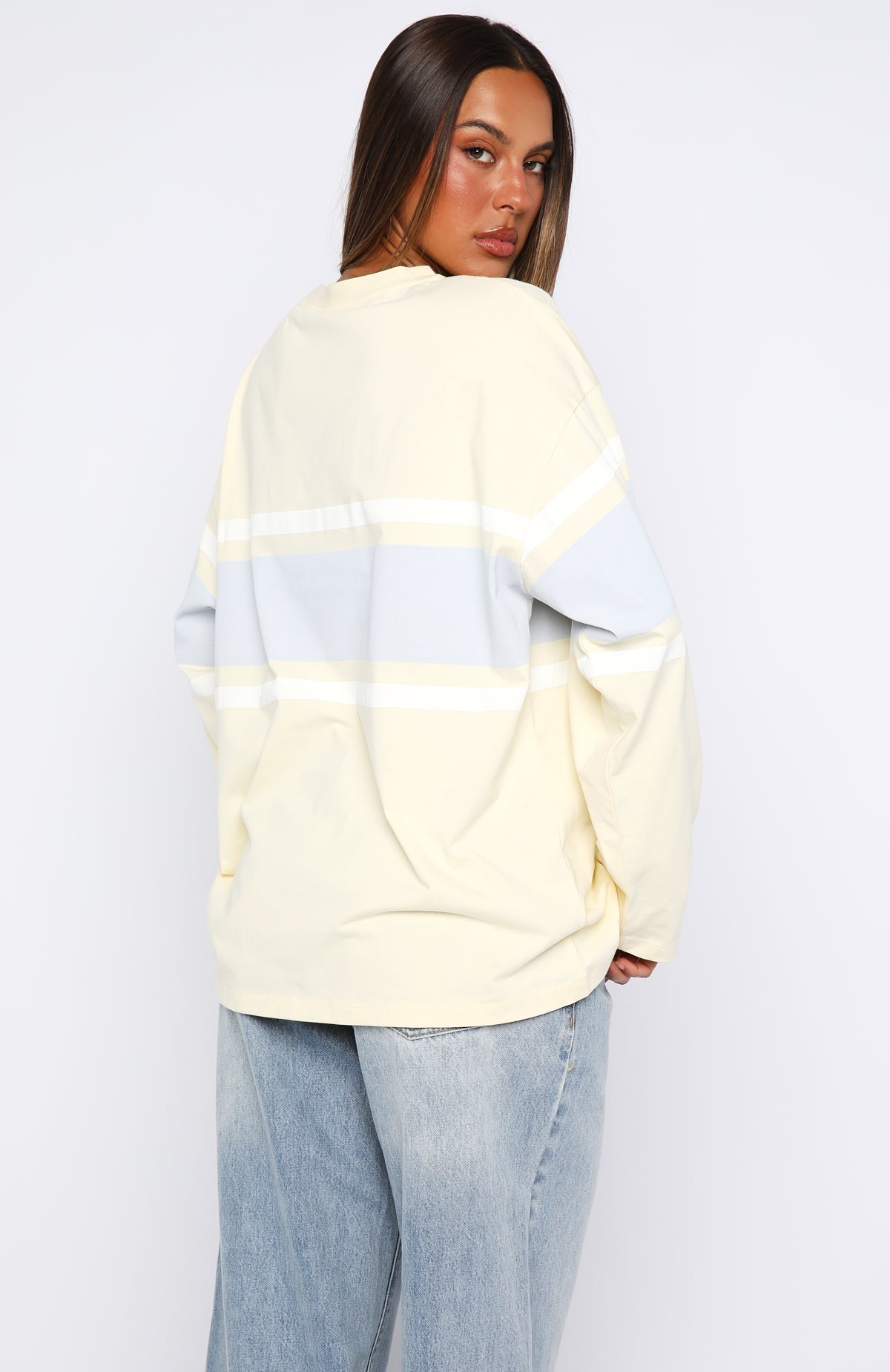 Bad Timing Oversized Long Sleeve Tee Lemon