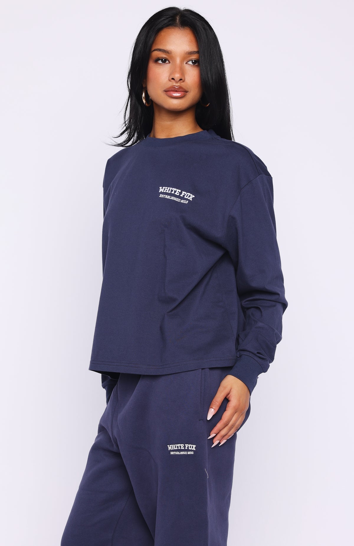 Can't Miss It Long Sleeve Tee Navy