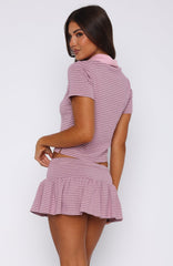 Check The Scores Mini Skirt Pink