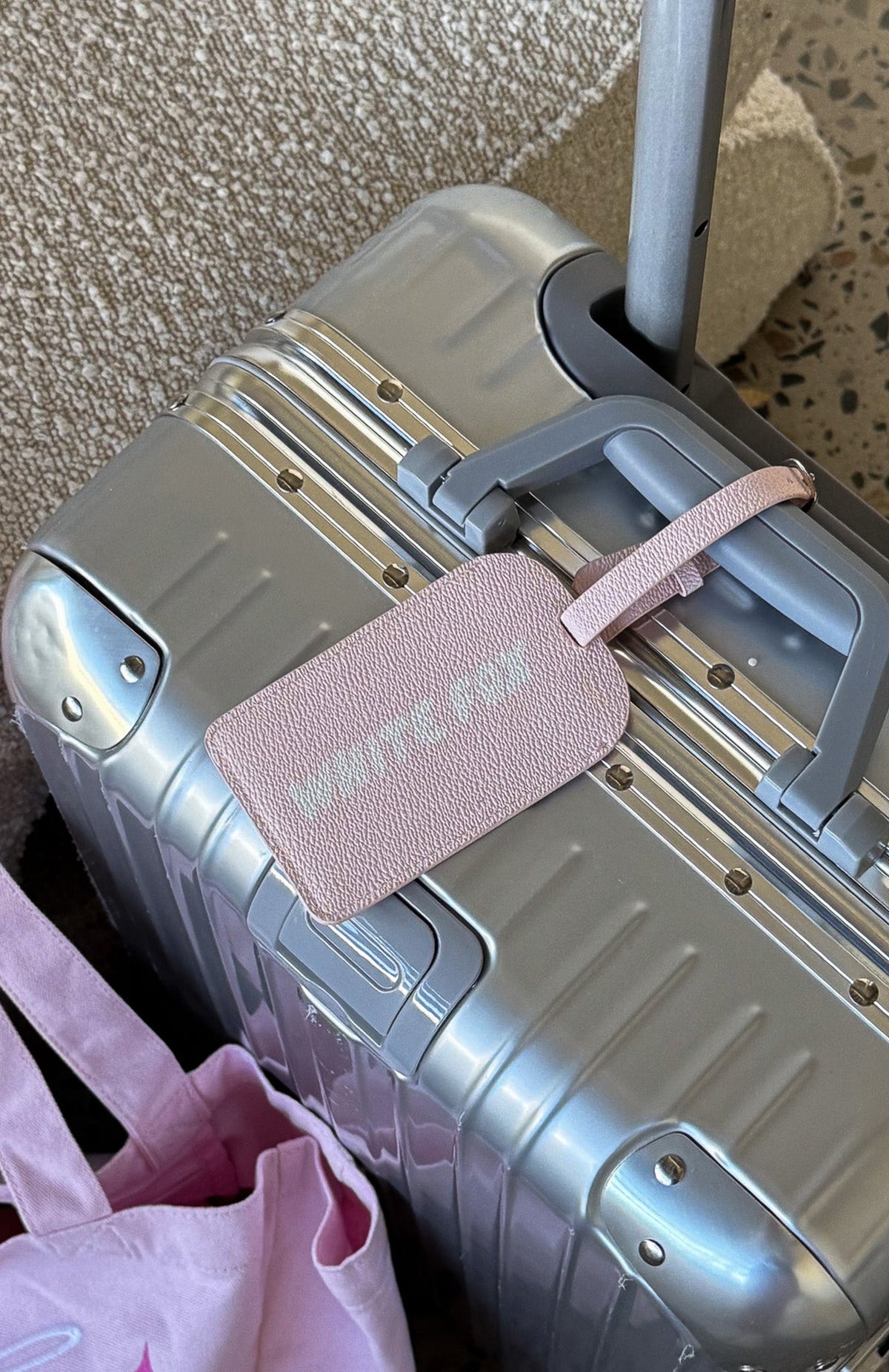 Checked In Luggage Tag Baby Pink