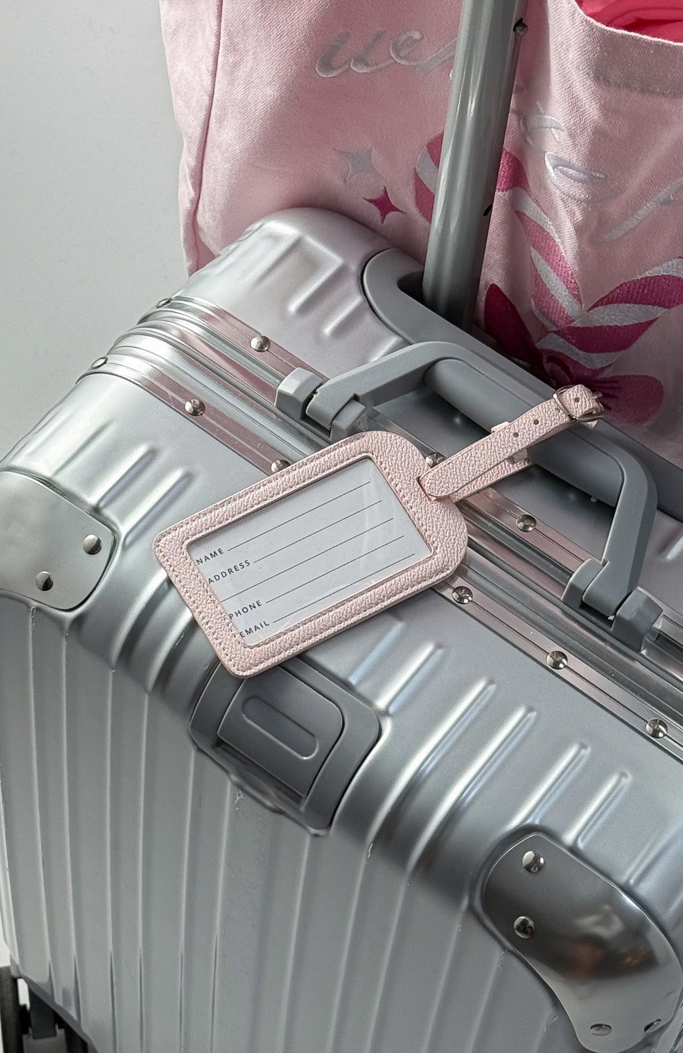 Checked In Luggage Tag Baby Pink