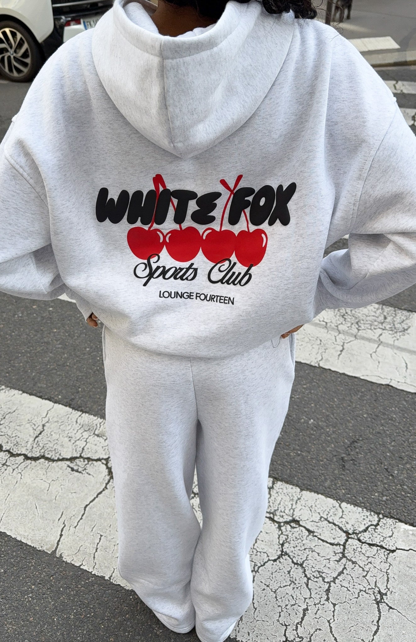 Club 14 Cassie Boxy Hoodie Grey Marle