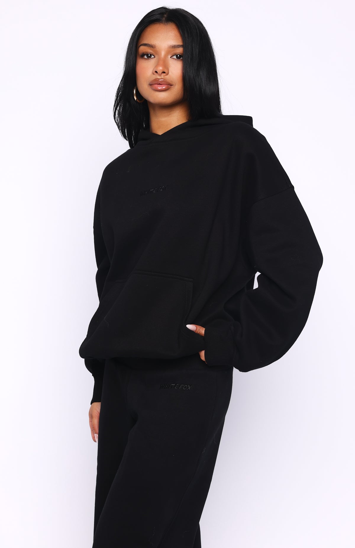 Come A Long Way Oversized Hoodie Black