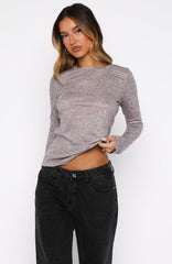 Courtside Seated Long Sleeve Top Leopard