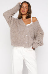 Cozy Vibes Knit Cardigan Taupe