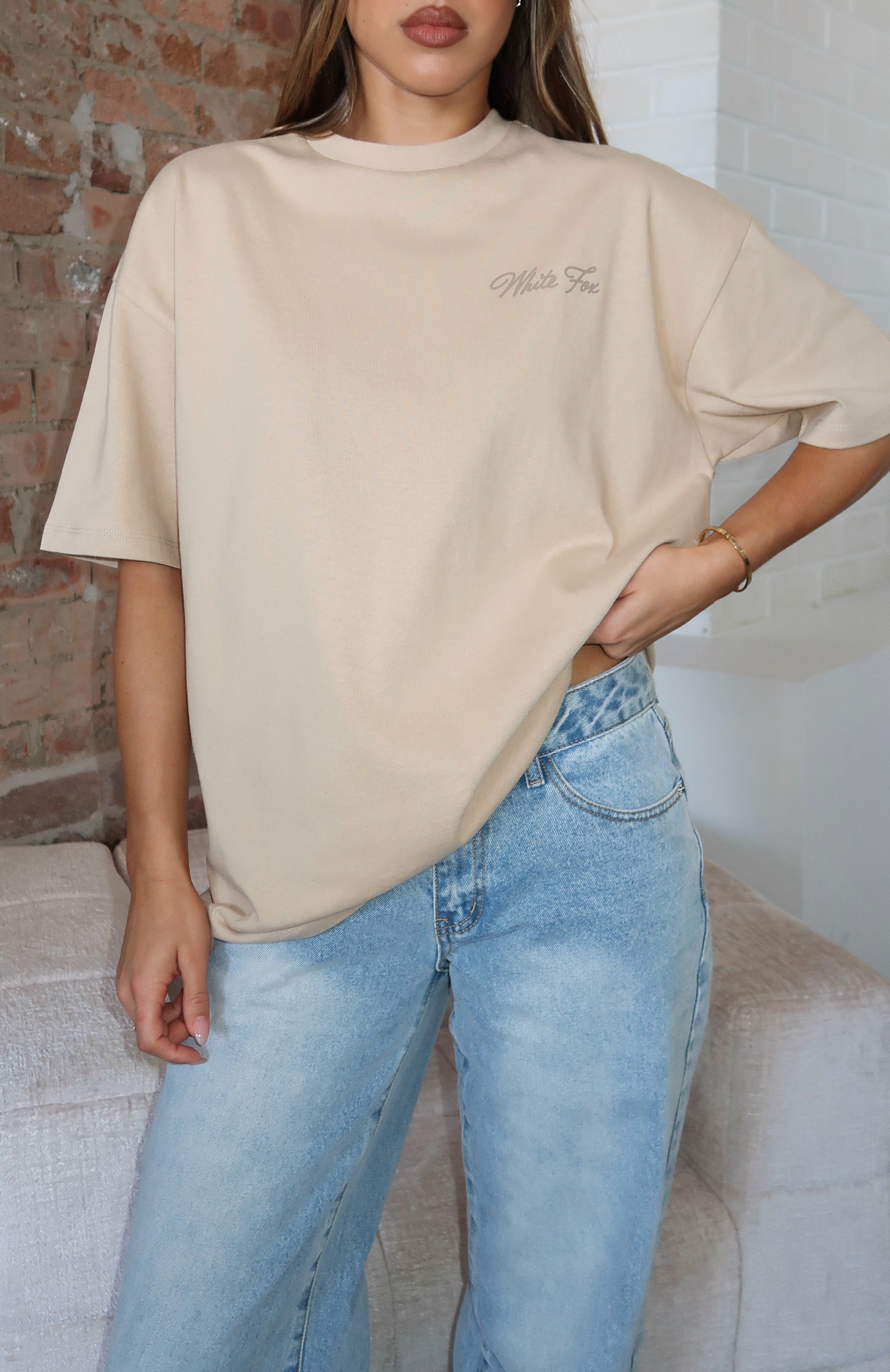 Creative Studios Oversized Tee Oatmeal