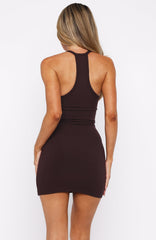 Daily Reminder Mini Dress Chocolate