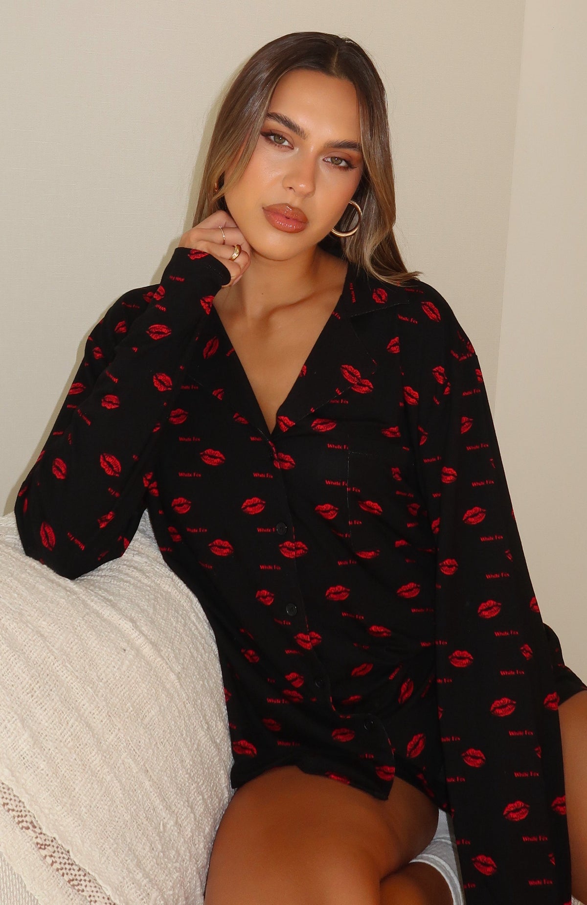 Dreamscape Long Sleeve Pyjama Set Cherry Kisses