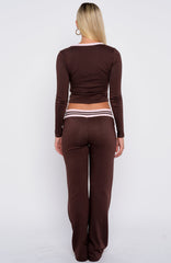 Everything We Do Flare Pants Chocolate