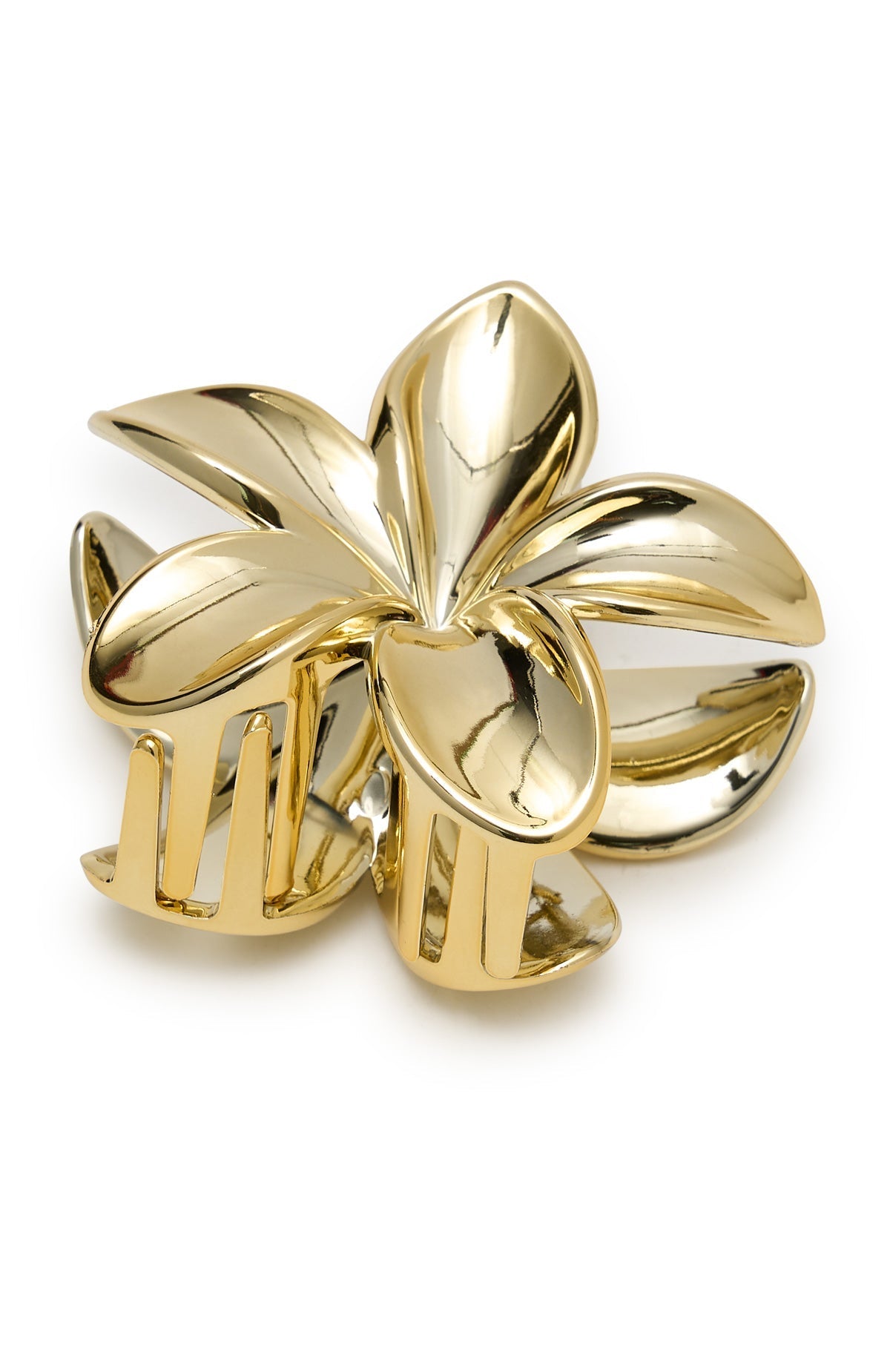 Floral Charm Hair Clip Gold